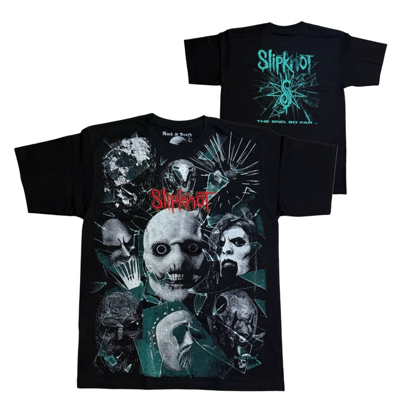 เสื้อวง SLIPKNOT T-SHIRT ป้าย ROCK&DEATH งาน BOOTLEG MEXICO