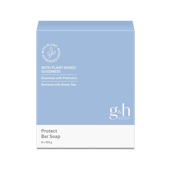 G&H PROTECT+ bar soap สบู่อาบน้ำ จีแอนด์เอช โพรเท็คท์ ขนาด 150g. Amway (1 ก้อน)