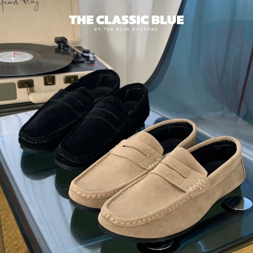 (พร้อมส่ง) The Classic blue - Lima Penny Loafer shoes รองเท้าหนังเพนนีโลฟเฟอร์