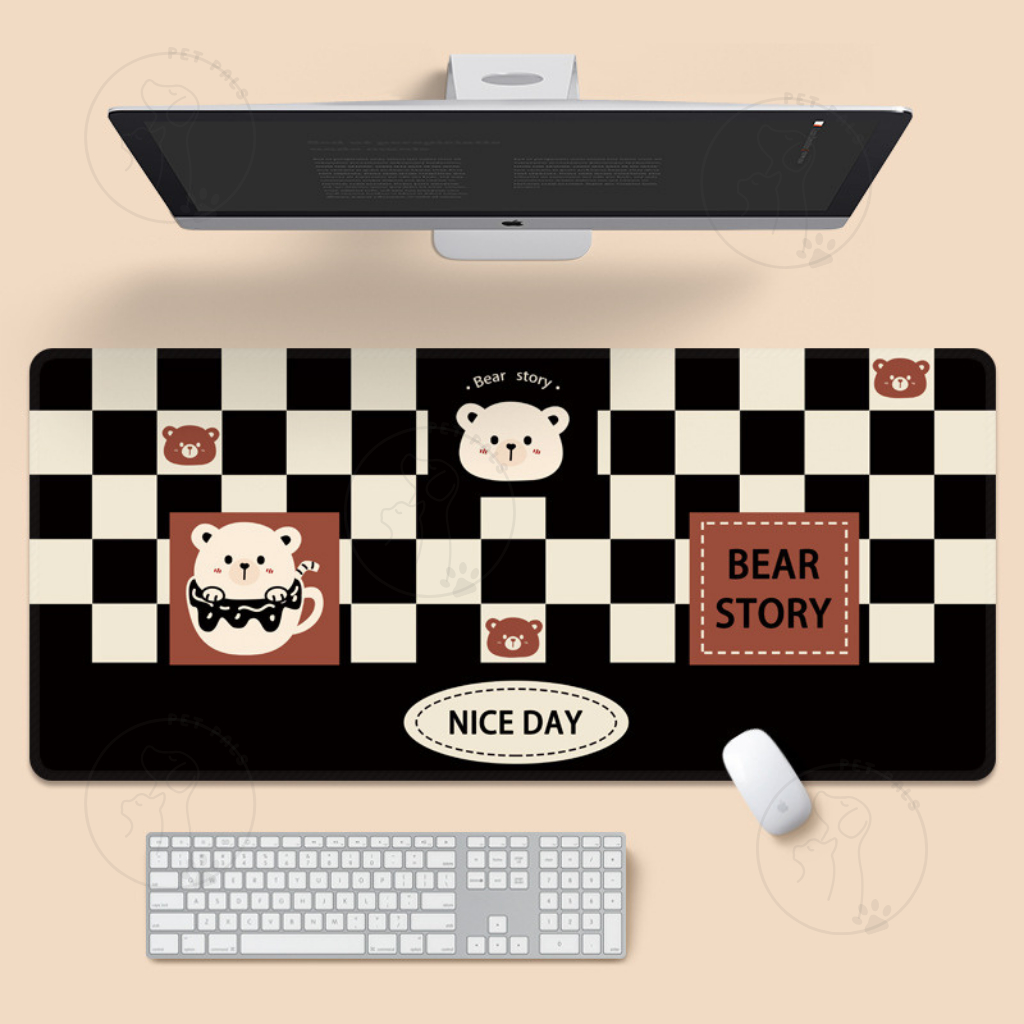 Pet Pals แผ่นรองเม้า แผ่นรองเมาส์เกมมิ่ง ผ้ารองโต๊ะคอมพิวเตอร์  อุปกรณ์สำหรับเล่นเกม PC รองเมาส์ขนาดใหญ่ รองเมาส์เล่นเกม