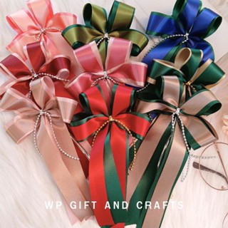 New!!! โบว์ติดของขวัญ ติดของชำร่วย ติดกระเช้า ติดชะลอม 4*7นิ…