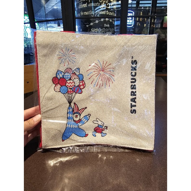 กระเป๋าผ้าสตาร์บัคส์ Puffy Bag Starbucks Mesh Bag Starbucks Xmas Bags