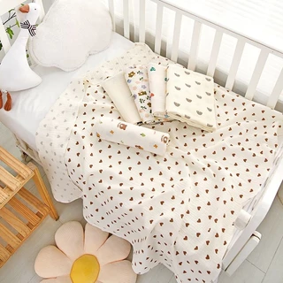 ผ้าฝ้าย ผ้ามัสลิน เนื้อนุ่ม คอตตอลแท้100% ออร์แกนิค ขนาด 80-100 cm. ใหญ่ Cotton ทอย่น พร้อมส่ง ‼️เกรดดี ผ้าห่ม ผ้าห่อตัว