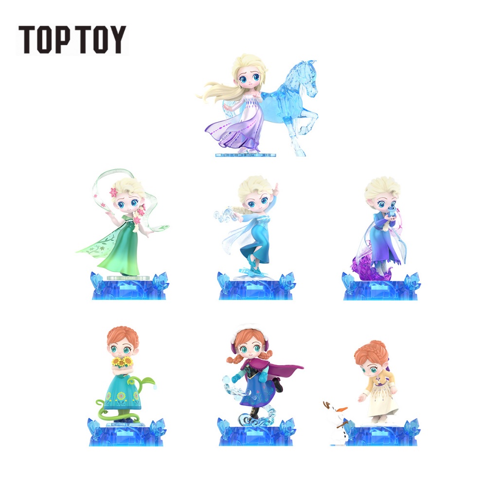 【6 Blind Box】 TOPTOY x Disney's Frozen Magic Series Toy ของเล่นฟิกเกอร์ ของขวัญวันเกิด สําหรับเด็ก