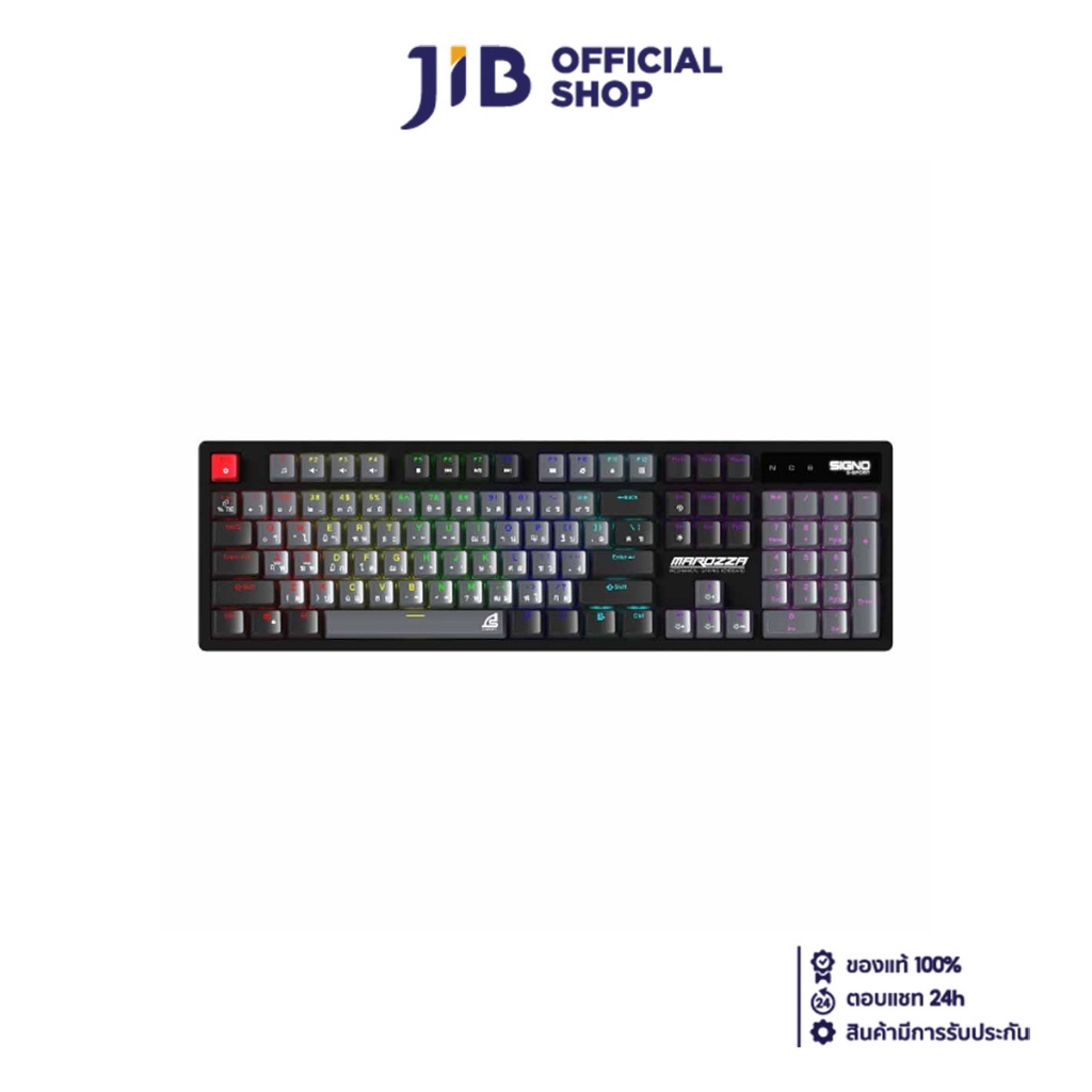 KEYBOARD (คีย์บอร์ด) SIGNO KB-722 MAROZZA (GREY-BLACK) (OUTEMU RED SWITCH MINI RGB EN/TH)