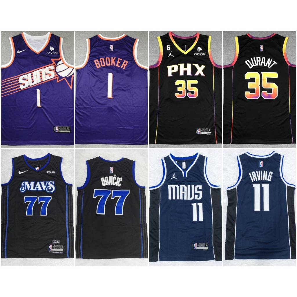เสื้อบาสเกตบอล NBA Basketball Jersey - KD, Kyrie, Booker, Doncic สำหรับเล่นกีฬา บาส, แฟชั่น