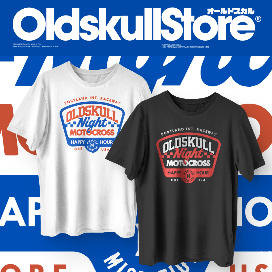 OLDSKULL CLASSIC 28 เสื้อยืดผู้ชาย เสื้อยืด คอกลม แขนสั้น พิมพ์ลาย