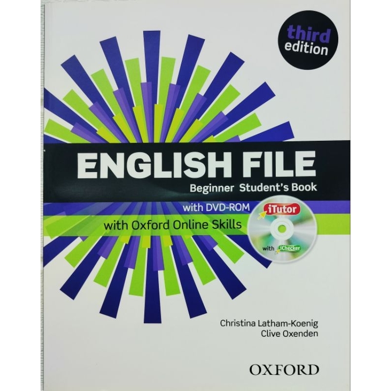 หนังสือภาษาอังกฤษ ENGLISH FILE Beginner Student's Book with DVD-ROM iTutor with Oxford Online Skills+Code Online