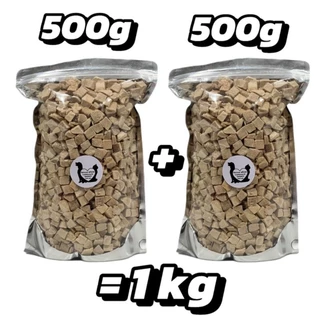 โปรโมชั่นแพ็คคู่ 500g+500g อกไก่ อกไก่ชิ้น ไข่แดง หญ้าแมว แซลมอน ตับไก่ อกเป็ด ฟรีซดรายขนมแมว ขนมสุนัข ราคาถูกสุดคุ้ม!!!