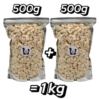 โปรโมชั่นแพ็คคู่ 500g+500g อกไก่ อกไก่ชิ้น ไข่แดง หญ้าแมว แซลมอน ตับไก่ อกเป็ด ฟรีซดรายขนมแมว ขนมสุนัข ราคาถูกสุดคุ้ม!!!