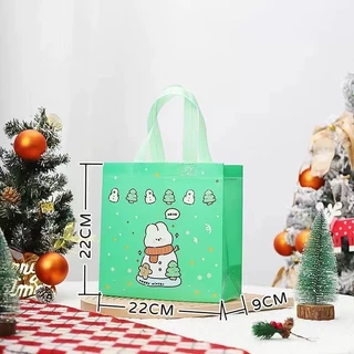 กระเป๋าถือ เคลือบกันน้ำ ถุงผ้าพิมพ์ลาย Shopping bag (S24)