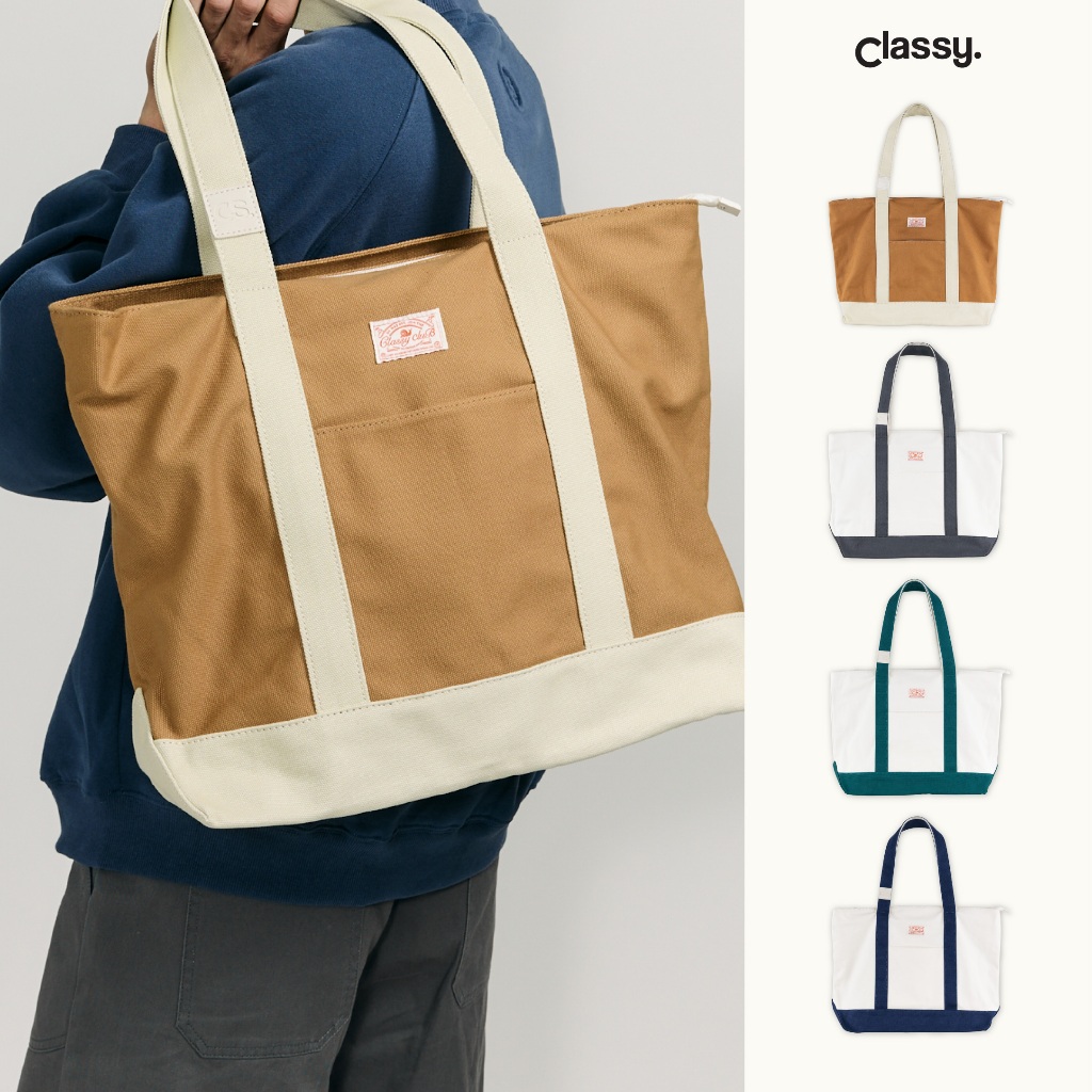 Classy - กระเป๋าผ้า รุ่น Ziptop Totebag