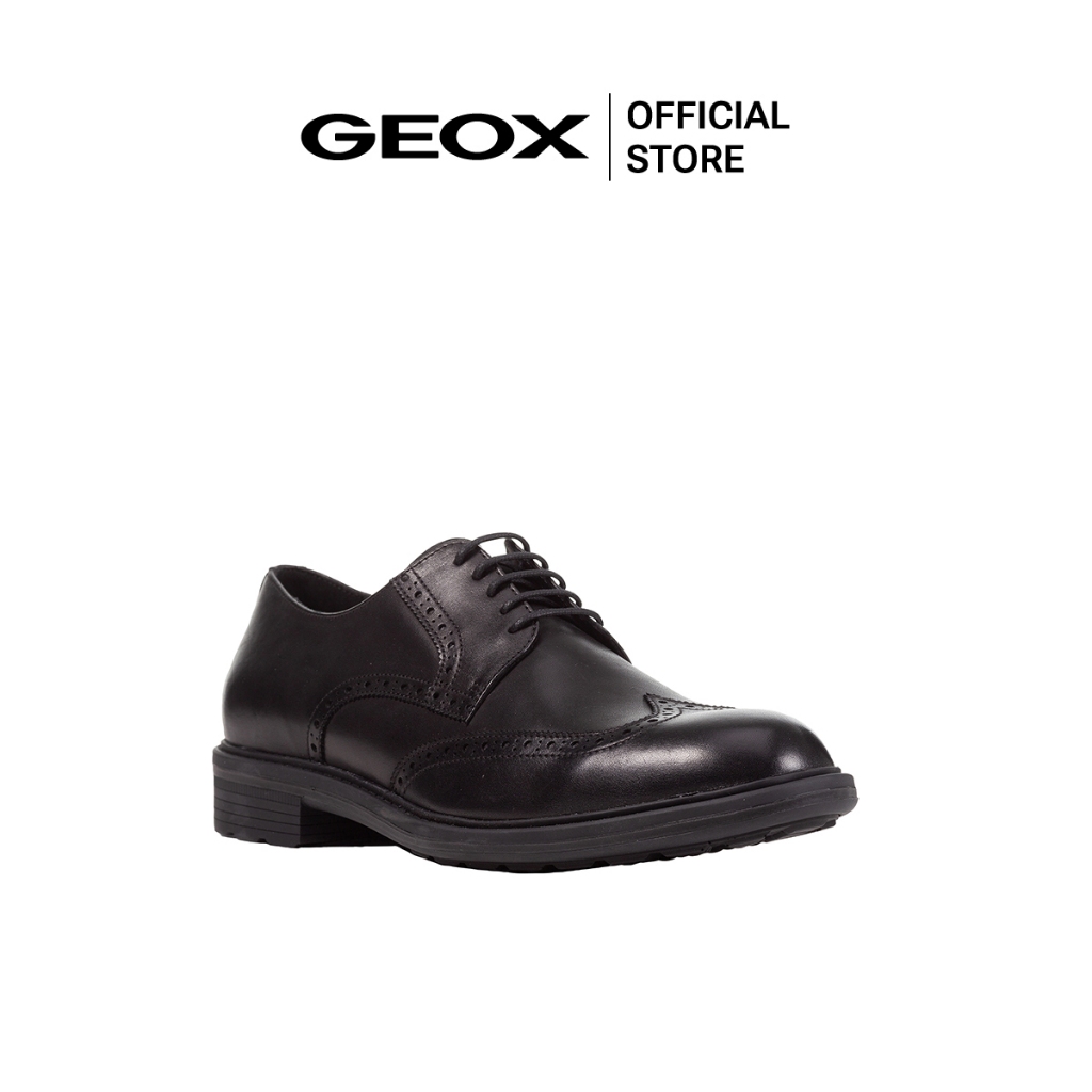 GEOX รองเท้าหนังผู้ชาย รุ่น U WALK PLEASURE C - BLACK (U35CGCC9999M_S4BKXX)