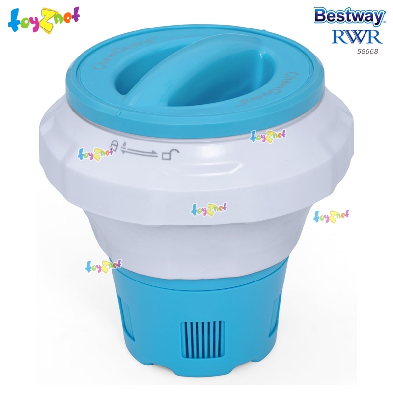 Bestway ทุ่นกระปุกมีถุงมือด้านใน ใส่เม็ดคลอรีนขนาด 7.6 ซม. (ฐานเก็บเข้าในตัวได้) รุ่น 58668/29041