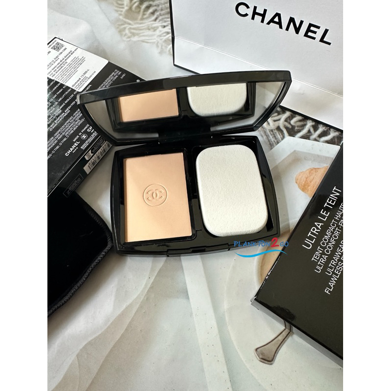 CHANEL Ultra Le Teint Ultrawear All-Day Comfort Flawless Finish Compact Foundation 13g ป้ายคิง แป้งผสมรองพื้นอัดแข็ง