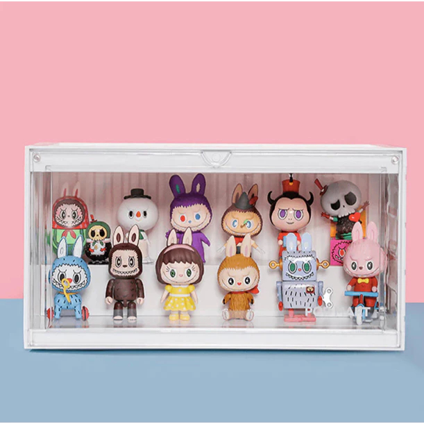 พร้อมส่ง ตู้โชว์โมเดลมีไฟ POP MART Luminous Container สีขาว แท้ %
