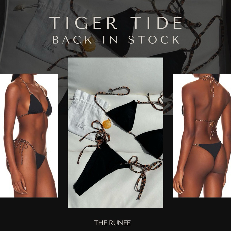 Tiger Tide Bikini Set (แพคในถุงผ้าตกแต่งเปลือกหอย)