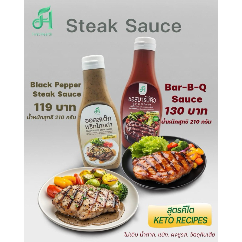 ซอส สเต็กพริกไทยดำ คีโต Black Pepper Steak Sauce Keto - รูปที่ 2
