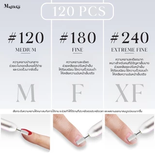 Majikku หัวเจียรกระดาษทราย 3.1mm 50ชิ้น/ถุง เหมาะกับงานละเอียด ใกล้โคนเล็บ ใช้งานคล่อง Sanding Bands