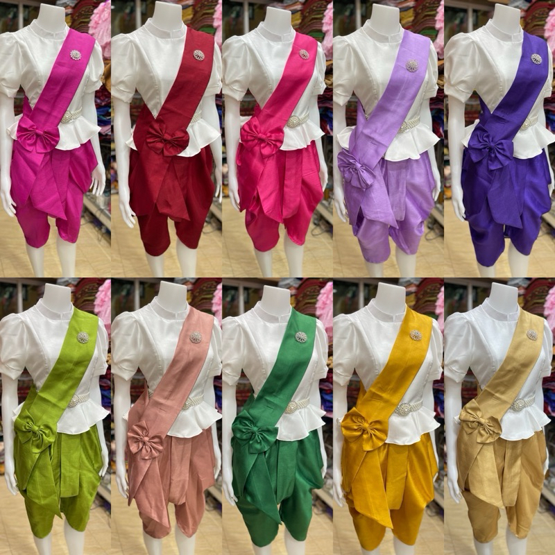 โจงกระเบน+ผ้าคาดโบว์สำเร็จ⭐️ (ไม่ได้เสื้อนะคะ)