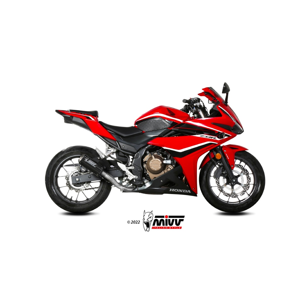 ท่อ MIVV สำหรับ HONDA CBR500 R 2019 > 2020 | SLIP-ON MK3 CARBON