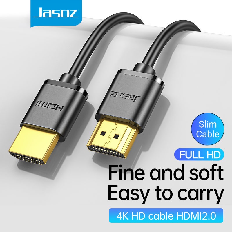 COD Jasoz สาย Hdmi 2.0 4K Hdmi Slim Cable สายเคเบิ้ลที่บางเฉียบ สำหรับ TV xbox PS3/4 ความยาว 0.5-3m