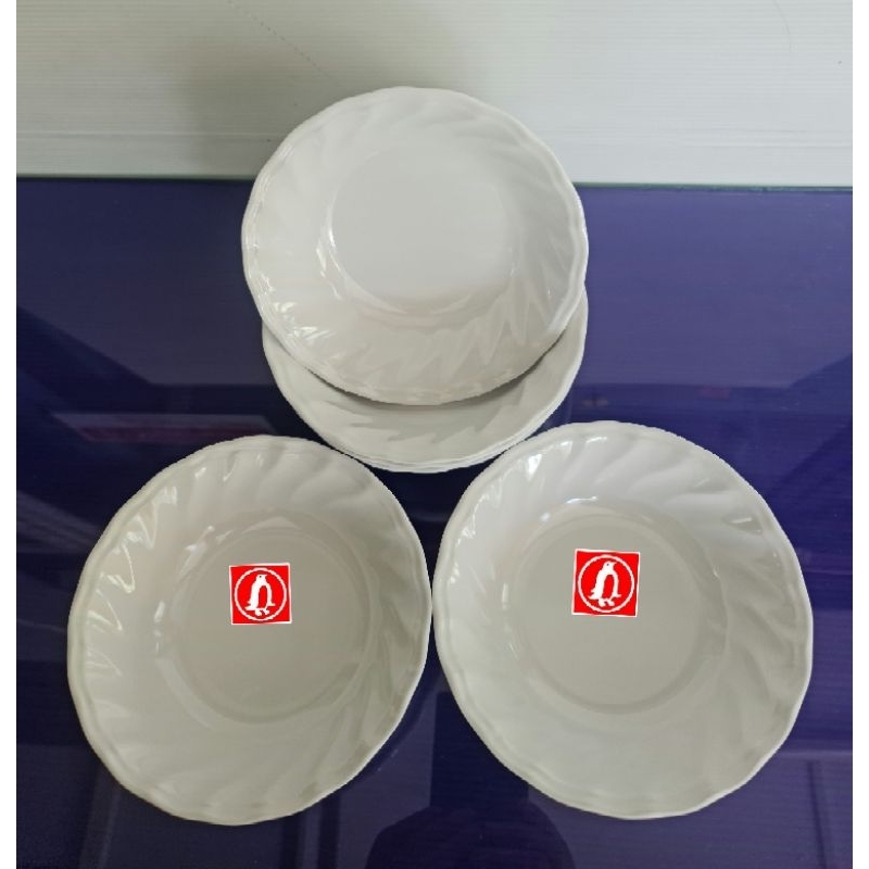 ซุปเปอร์แวร์ชาม 6 นิ้ว 6 ชิ้นชามแกงเล็กถ้วยขนมหวาน สีขาวครีม ขอบหยัก ราคา355ลดพิเศษ290บาท