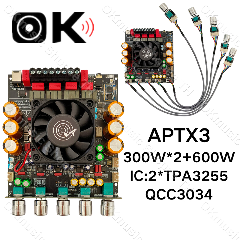 แอมป์ Aptx3 แท้ TPA3255 300W*2+600W QCC3034 แอมป์จิ๋วบลูทูธ แอมป์จิ๋วบลูทูธ 2.1 แอมป์จิ๋วโม แอมป์จิ๋
