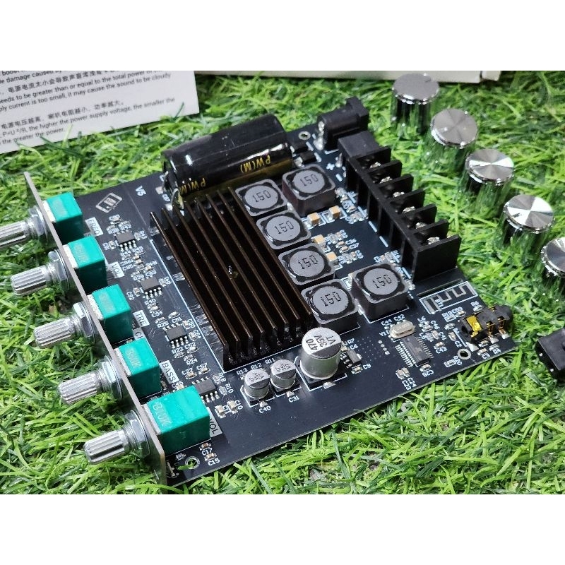 ZK-TB21 (+APP)(ไม่มีเคลส) **ของแท้** แอมจิ๋ว บลูทูธ 5.0 เครื่องขยายเสียง กำลังขับ 50w+50w+100w  ระบบ 2.1ch แอมป์บลูทูธ