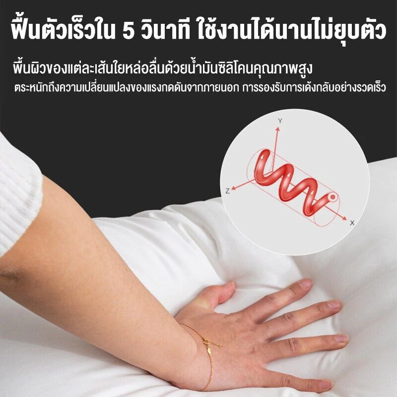 หมอนหนุน หมอนโรงแรม 5 ดาว มี3ระดับ หมอนสูงหมอนต่ำ เส้นใยสังเคราะห์โพลีเอสเตอร์100% นุ่มสบาย ไม่ปวดคอ thumbnail 6