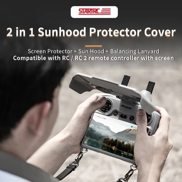 STARTRC Updated 2-in-1 Sun Hood and Screen Protector for DJI RC 2 / DJI RC