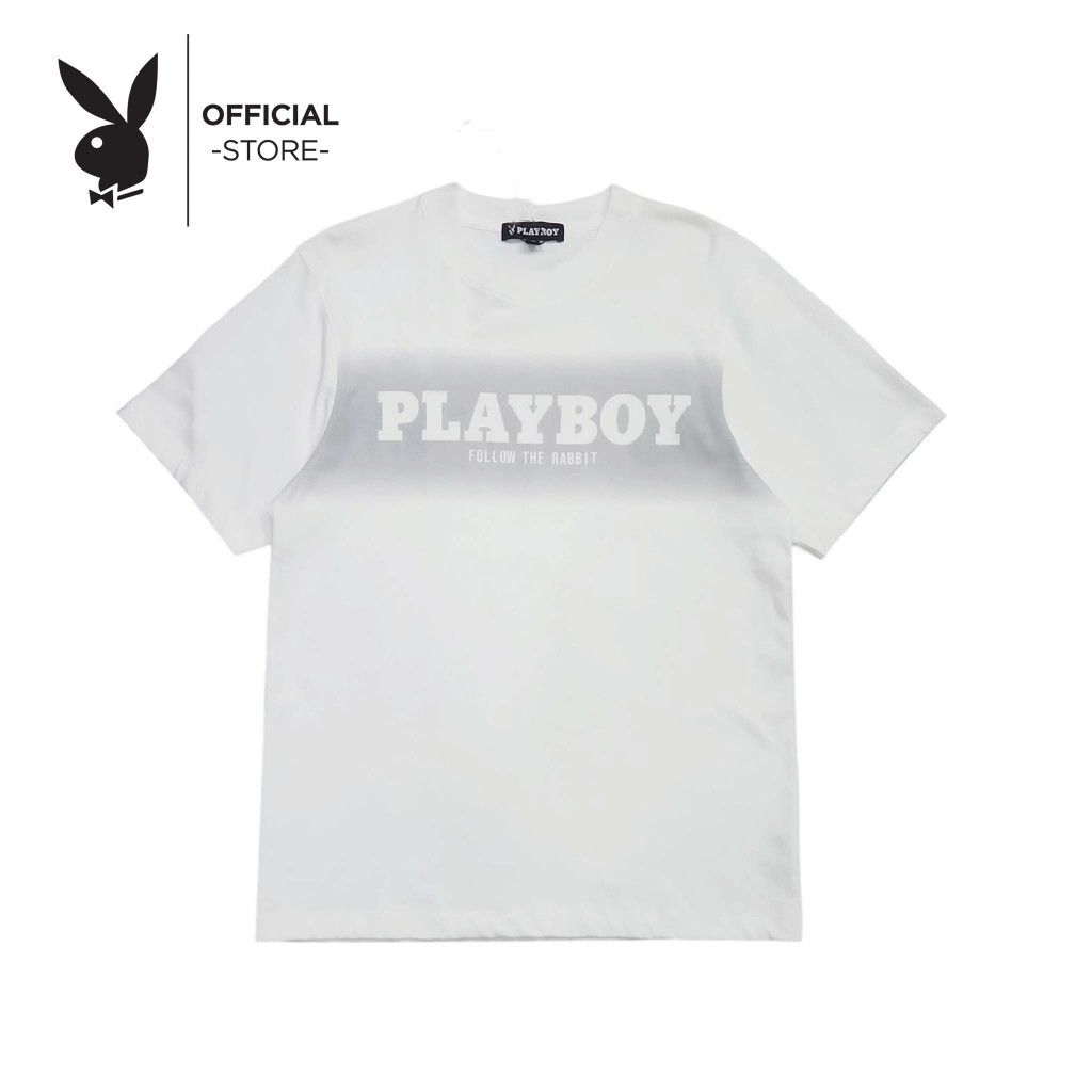 PLAYBOY เสื้อยืดคอกลม รุ่น P1MT249TF113WH