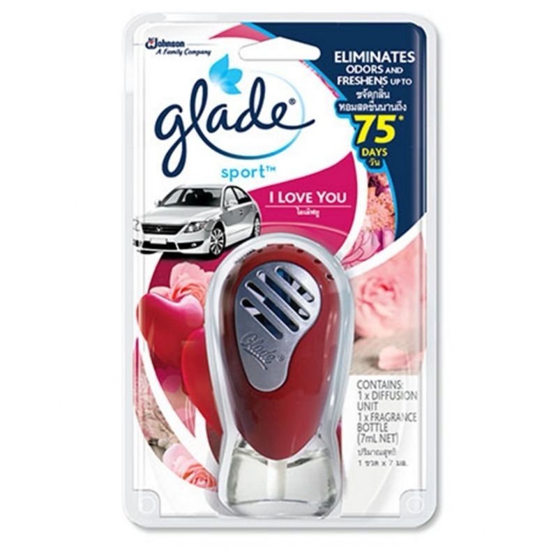 เกลด สปอร์ต Glade Sport น้ำหอมปรับอากาศในรถยนต์ กลิ่นไอเลิฟยู 7 มล.