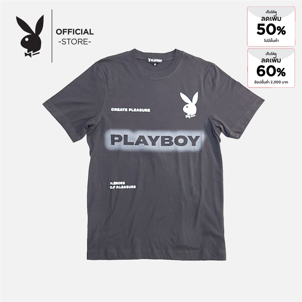 PLAYBOY เสื้อผ้าผู้ชาย/เสื้อ/เสื้อยืด รุ่น P1UT245TB020GY