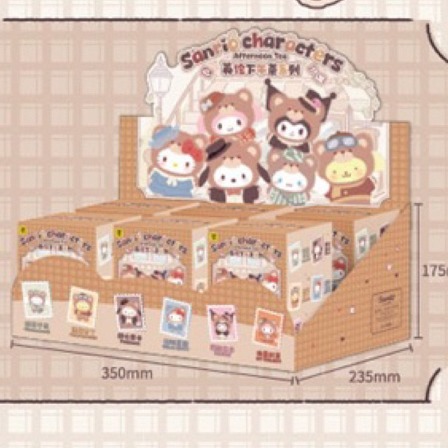 ( แฟชั่นลด30%) [ยกbox] กล่องสุ่ม TOP TOY X SANRIO Characters V2 Afternoon Tea series Set บ็อกไม่แกะซีล ของแท้