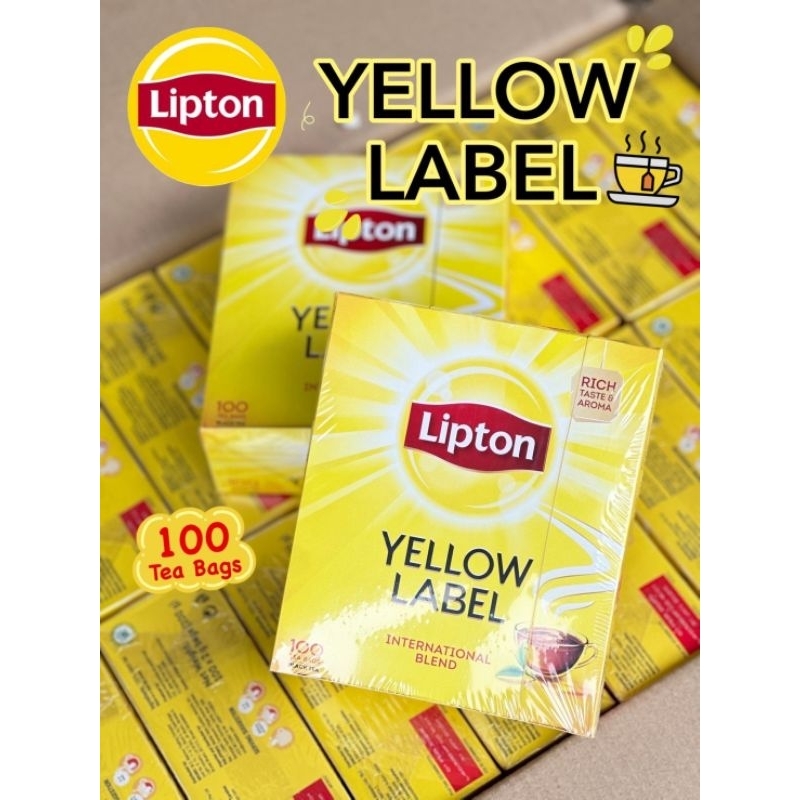 ชาลิปตัน ปลีกพร้อมส่ง Lipton Yellow label 3ขนาดให้เลือก 25/50/100