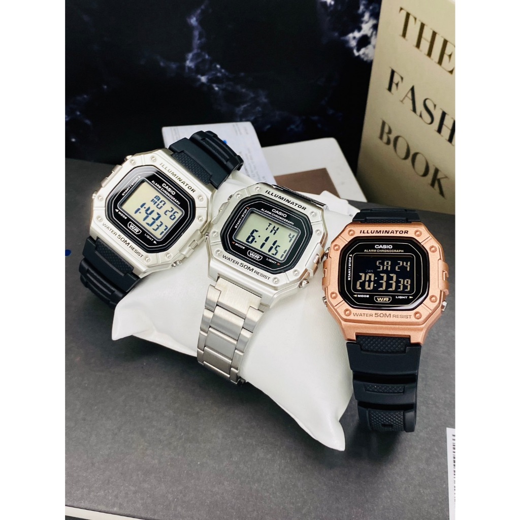 นาฬิกาข้อมือ Casio Digital รุ่น W-218HM / W-218HD แบตเตอรี่ 7 ปี สินค้าของแท้ รับประกันศูนย์ 1 ปี