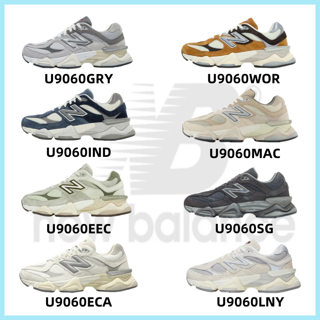 💯ของแท้ 100 % 💯 New Balance NB 9060 U9060GRY/U9060IND/U9060WOR/U9060MAC/U9060EEC/U9060ECA/U9060SG/U9