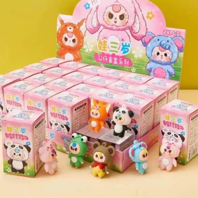 กล่องสุ่มพวงกุญแจ Baby Three [1จุ่ม]  น่ารักสุดๆ พร้อมส่งจากไทย คละลายไป