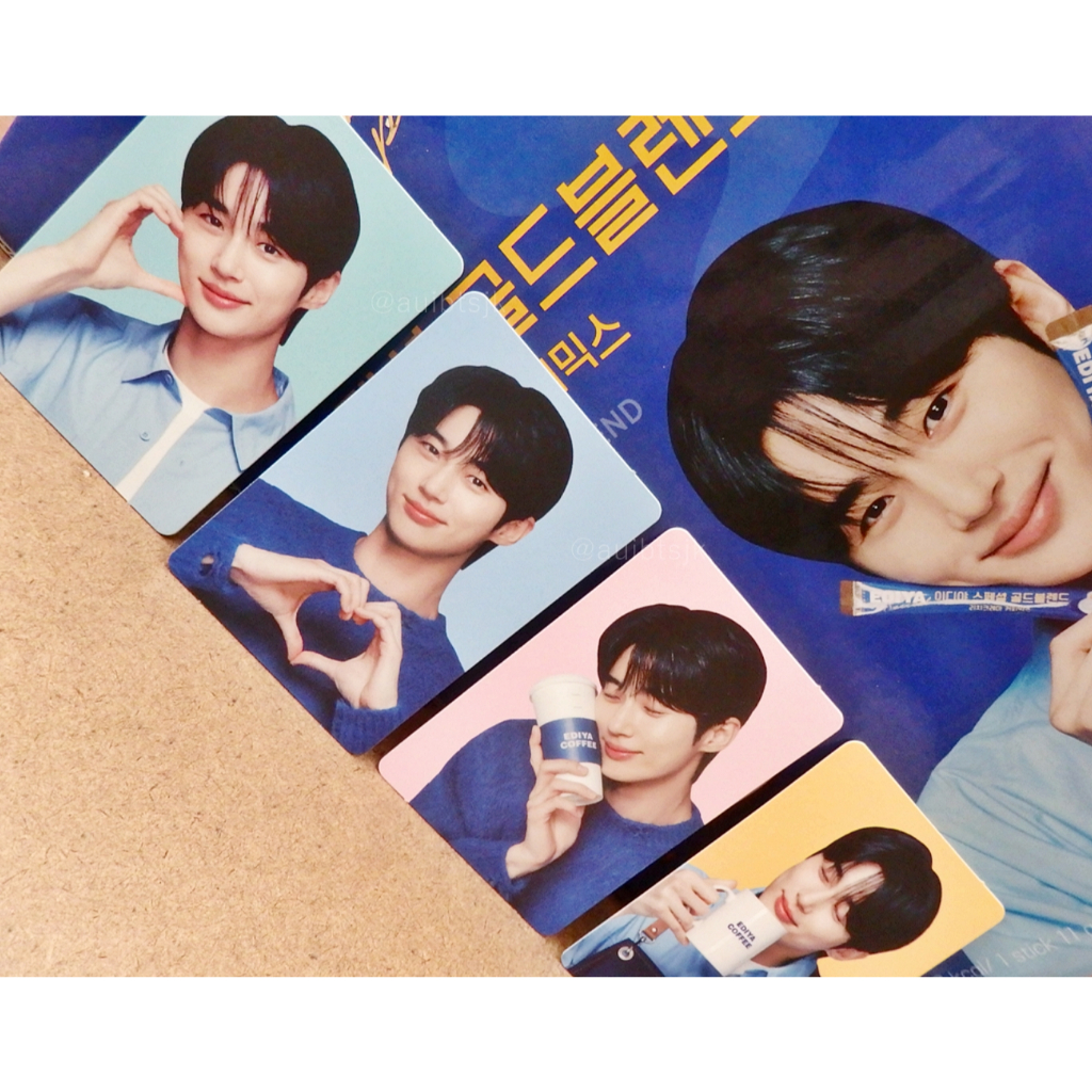 พร้อมส่ง??การ์ดแท้ EDIYA COFFEE x BYEON WOOSEOK บยอนอูซอก byeonwooseok บยอน อูซอก LOVELY RUNNER ข้ามเวลามาเซฟเมนรยูซอนแจ
