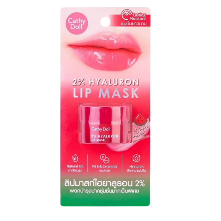 Cathy Doll 2% Hyaluron Lip Mask (Watermelon Smoothie แตงโม) 4.5 กรัม