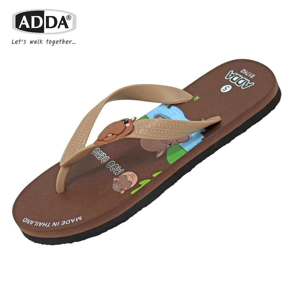 รองเท้าแตะ แบบหนีบ สำหรับผู้หญิง ลายน้องหมูเด้ง (ลิขสิทธิ์แท้) Adda รุ่น 817H2 ไซส์ (4-6)