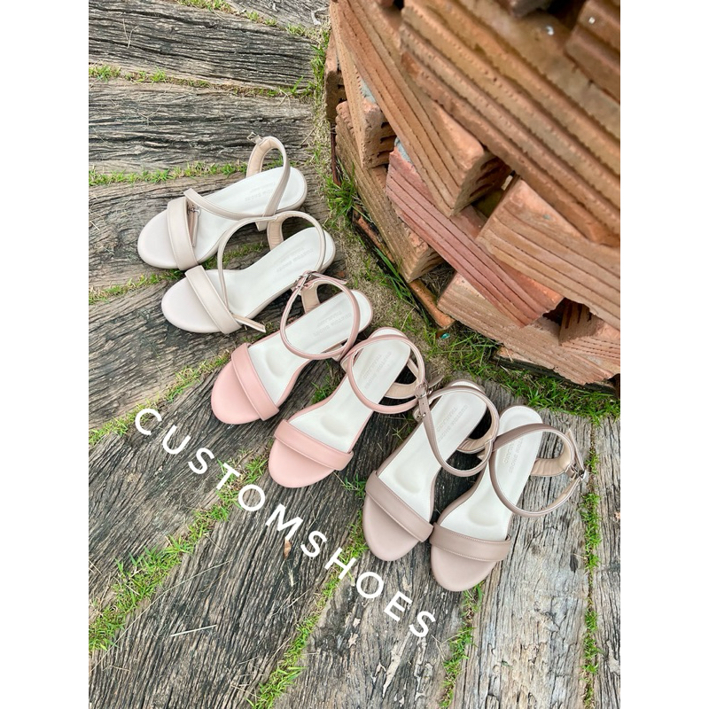รองเท้ารัดส้น 2นิ้ว By Customshoes 3สี🎉🎉