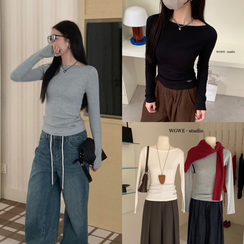 เสื้อแขนยาวปักลายรุ่น 1017 TAG:WG.WE
