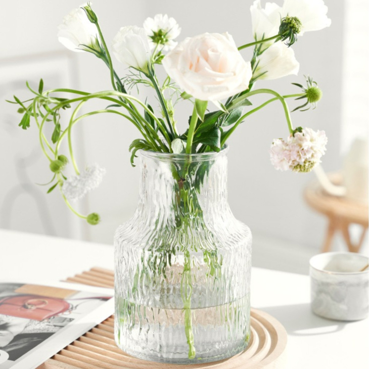 พร้อมส่งในไทย แจกันใหญ่ หนา จัดตกแต่งดอกไม้ในบ้านได้สวยงาม ห้องรับแขกน่ารัก