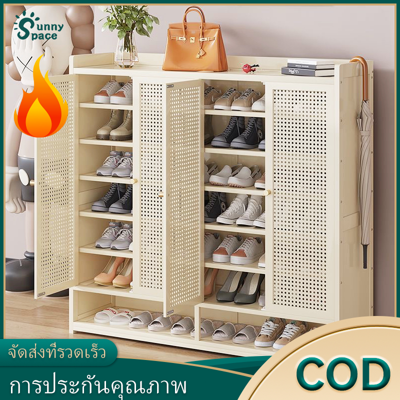 ตู้เก็บของ ตู้รองเท้า ชั้นรองเท้า ลิ้นชักไม้ วางรองเท้า ตู้ใส่ของ ตู้รองเท้าไม้ หลายชั้น ตู้เก็บรองเท้ากันฝุ่น