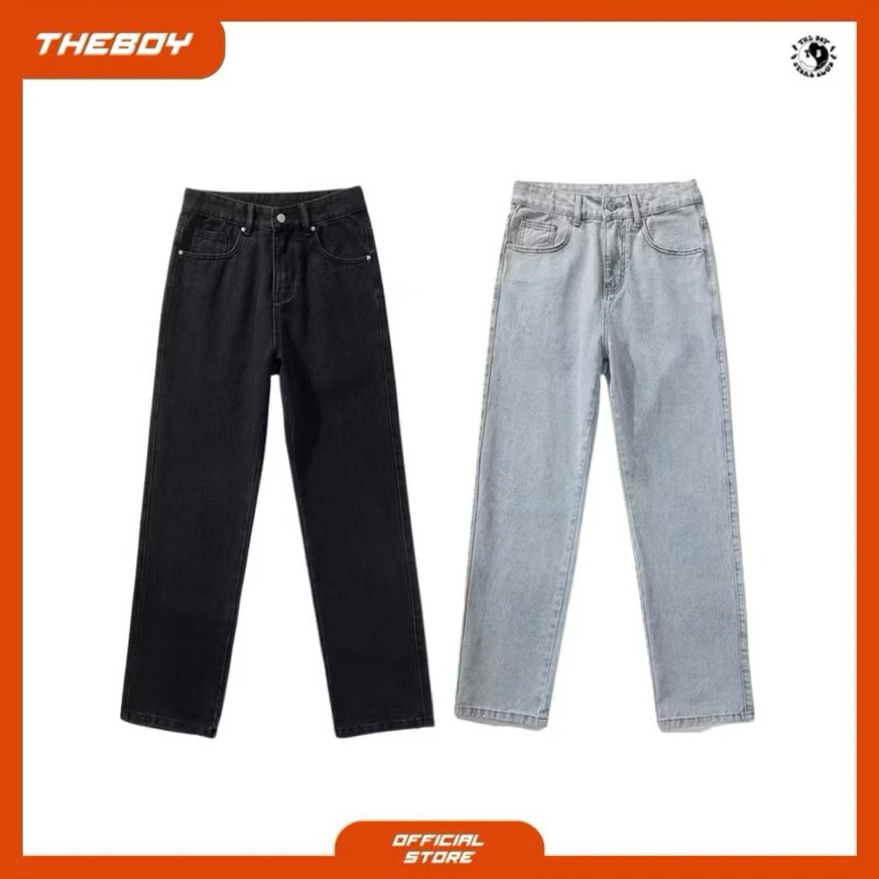 THEBOY-FIXE MULLET JEANS กางเกงยีนส์ทรงกระบอกตรง