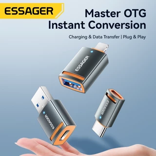 Essager อะแดปเตอร์ OTG USB เป็น Type-C Micro USB เป็น L 5A 2A ชาร์จเร็ว ถ่ายโอนข้อมูล