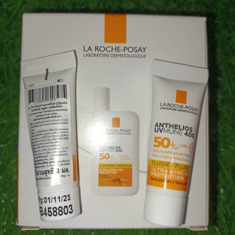 ?La Roche-Posay Anthelios UVMUNE 400 Invisible Fluid SPF50+กันแดดขนาดทดลอง/พกพา ขนาด3ml.