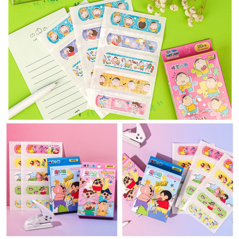 cutiepie-(พร้อมส่ง ลิขสิทธิ์แท้💯)พลาสเตอร์ปิดแผลชินจัง 20ชิ้น5ลาย ลิขสิทธิ์แท้ ขนาด72mm*19mm